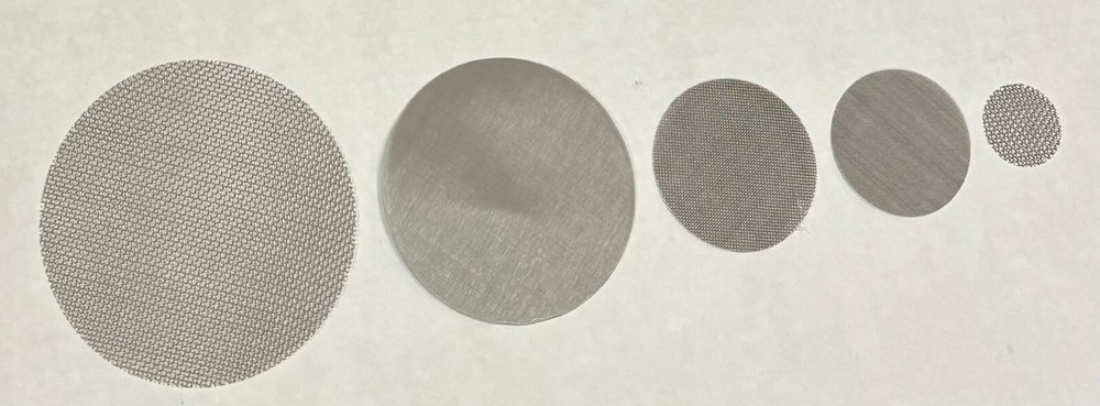 Stainless Steel 304 wire cloth disc 1″ Dia 60X60 mesh (100 pack)