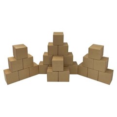 UOFFICE Corrugated Boxes 4 x 4 x 4″ Cube Mailing Boxes Bundle of 25