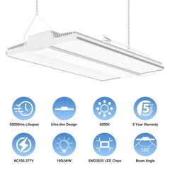 400W LED Linear High Bay Light Dimmable Warehouse Shop Gym Lighting 60000 Lumens