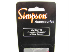 Threaded Probe Leads w/Banana Plugs & Screw-On Alligator Clips – Simpson 00125