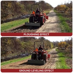 55″ Width Box Blade Tractor Attachment W/ 6 Scarifier Shank Cate 0 & Cat 1 Heavy