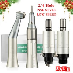 Dental Slow Speed Handpiece Contra Angle Straight Air Motor 2/4 Hand piece Drill