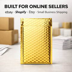 Metallic Gold Poly Bubble Mailers Padded Shipping Envelopes Self Seal All Sizes
