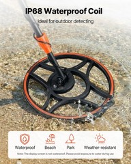 VEVOR Metal Detector for Adults 12″ Professional Gold Detector Waterproof Coil
