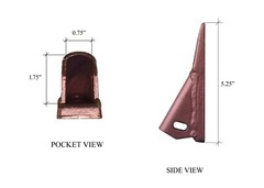 2 – Gannon Scraper Box Shanks w Scarifier Teeth & Clips – H920 , 8075 , K1306