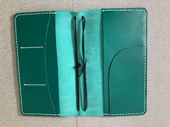 B6 Slim Leather Notebook Cover Handmade (Emerald Green) (BRAND NEW)
