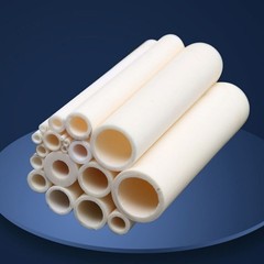 99% Alumina Ceramic Tube 100mm Thermocouple Protection Short Tubing Insulating