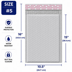 Poly Bubble Mailers Cushion Shipping Envelopes Self Adhesive Mailers Bags Gray
