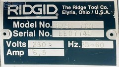 Ridgid 258 Hydraulic Power Pipe Cutter 2-½” – 8″ W/Foot Pump & 700 Threader 230V