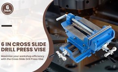 6″ 2-Way X-Y Bench Vise, Cross Slide Drill Press Vise for Milling & Woodworking