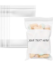 WHITE BLOCK HEAVY DUTY 2 Mil Clear Zip Seal Bags Reclosable Top Lock Plastic