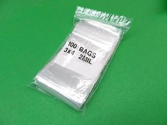 3×4 White Block Reclosable Bags 2mil Writeable 3x 4″ Poly Baggies 500 Pcs