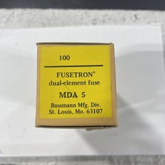Buss Fuse Box Of 100 MDA-5 MDA5 250V Bussmann Ceramic