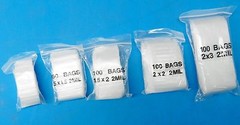 500 ASSORTED Clear 2 mil Bags 5 Sizes 100@ – 1×1 1-1/2×1-1/2 1-1/2×2 2×2 2×3
