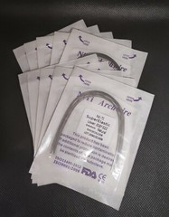 Dental Orthodontic Super Elastic NITI Arch Wires Rectangular Natural Form Wires