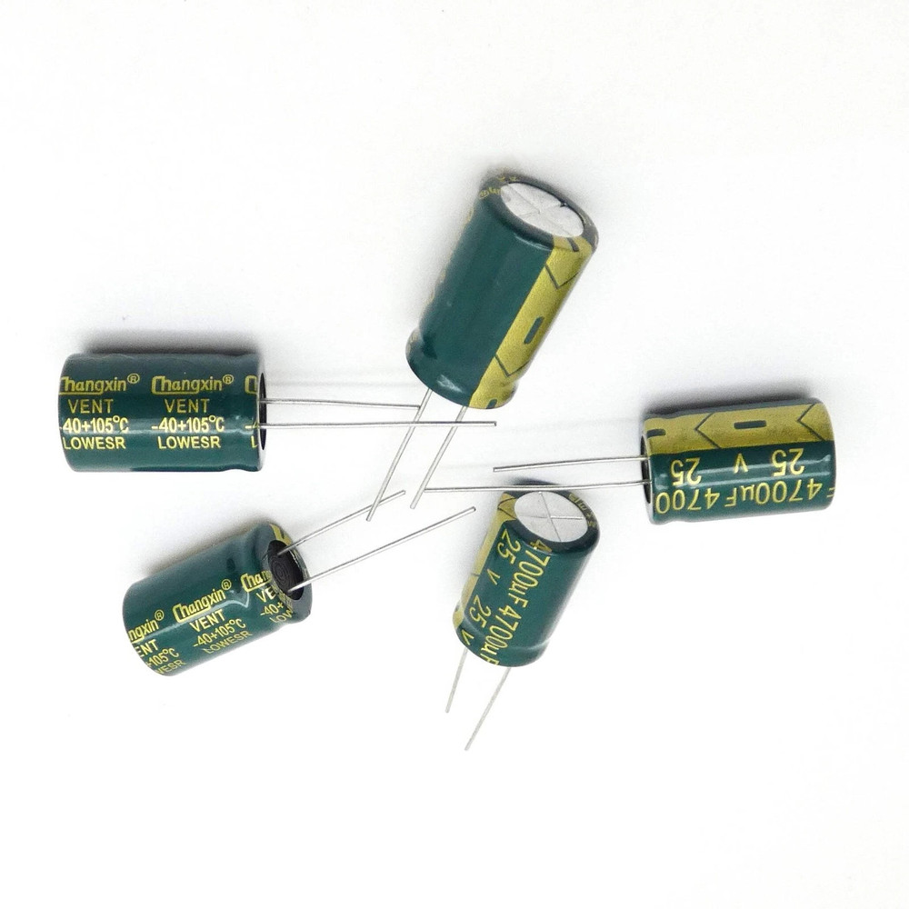 5pcs 4700uF 25V Radial Electrolytic Capacitors Low ESR Lot