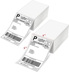500/Stack 4×6 Fanfold Direct Thermal Shipping Labels Perforated Mailing Labels