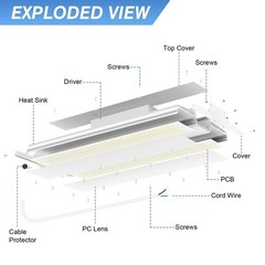 400W LED Linear High Bay Light Dimmable Warehouse Shop Gym Lighting 60000 Lumens