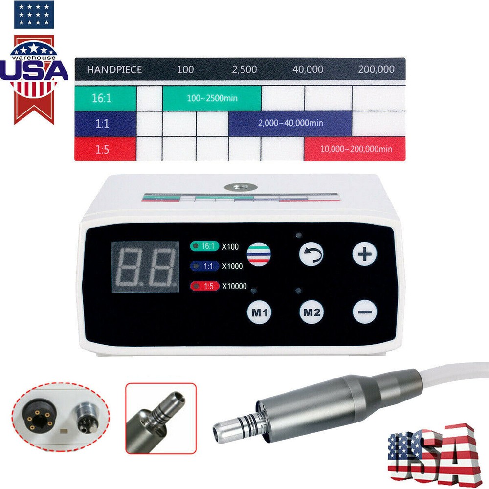 Dental NSK Style LED Brushless Electric Micro Motor Internal fit 1:1/1:5/16:1 US