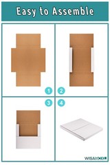 Wisaiboxl 7-inch 45 RPM Record Mailers (NOT for 12-inch LPs), 25 Pack, Brown