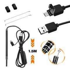HD LED Ear Endoscope Otoscope Camera Wax Pick Cleaning Tool Cleaner Removal Kit