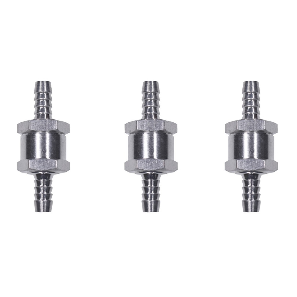 3pcs 8mm 5/16″ Fuel Line One Way Non Return Check Valve Petrol Diesel Oil Silver