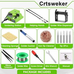 Soldering Station, 100W Digital Display Soldering Iron Station Kit with 2 Hel…