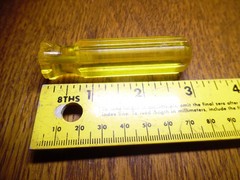 6 Amber/Yellow Blank Screwdriver File Pick Awl Handles 3″ DIY Tool Grips MI USA