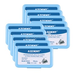 50Sets AZDENT Dental Orthodontic Buccal Tube Roth 022 1st Molar Bondable