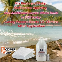 Polymer World Polyester Resin 2 Gal Kit For Boats RV’s Canoes Fiberglass Autos