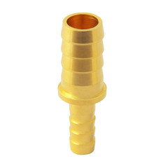 Brass Hose Barb Reducer, 3/8″ to 5/16″ Hose ID, Reducing Barbed Hose Splicer Men