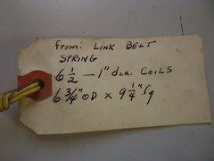 LINK BELT COIL SPRING US-10-57 ALLIS CHALMERS 6-1/2″-1″ COILS 6-3/4″ OD X 9-1/4