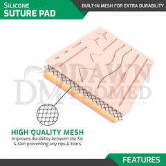 New Medical Skin Suture Practice Silicone Pad Wound Simulated For Training Kit
