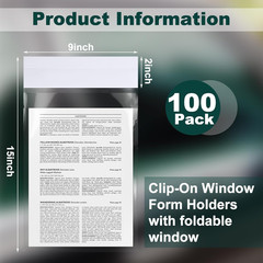 100 Pack Clip on Window Form Holder Buyers Guide Window Hangers Buyers Guide