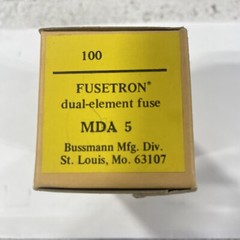 Buss Fuse Box Of 100 MDA-5 MDA5 250V Bussmann Ceramic