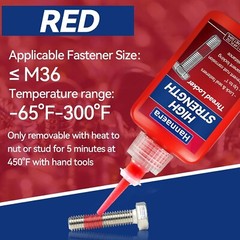 ThreadLocker 242 and 271, Thread Lock Medium and High Strength Lock Tight & Seal